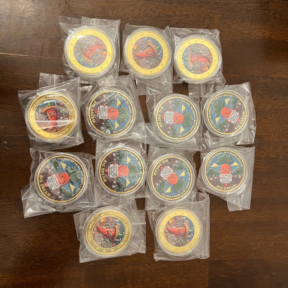 New Chili Pepper Carrot Challenge Coins Gift x13